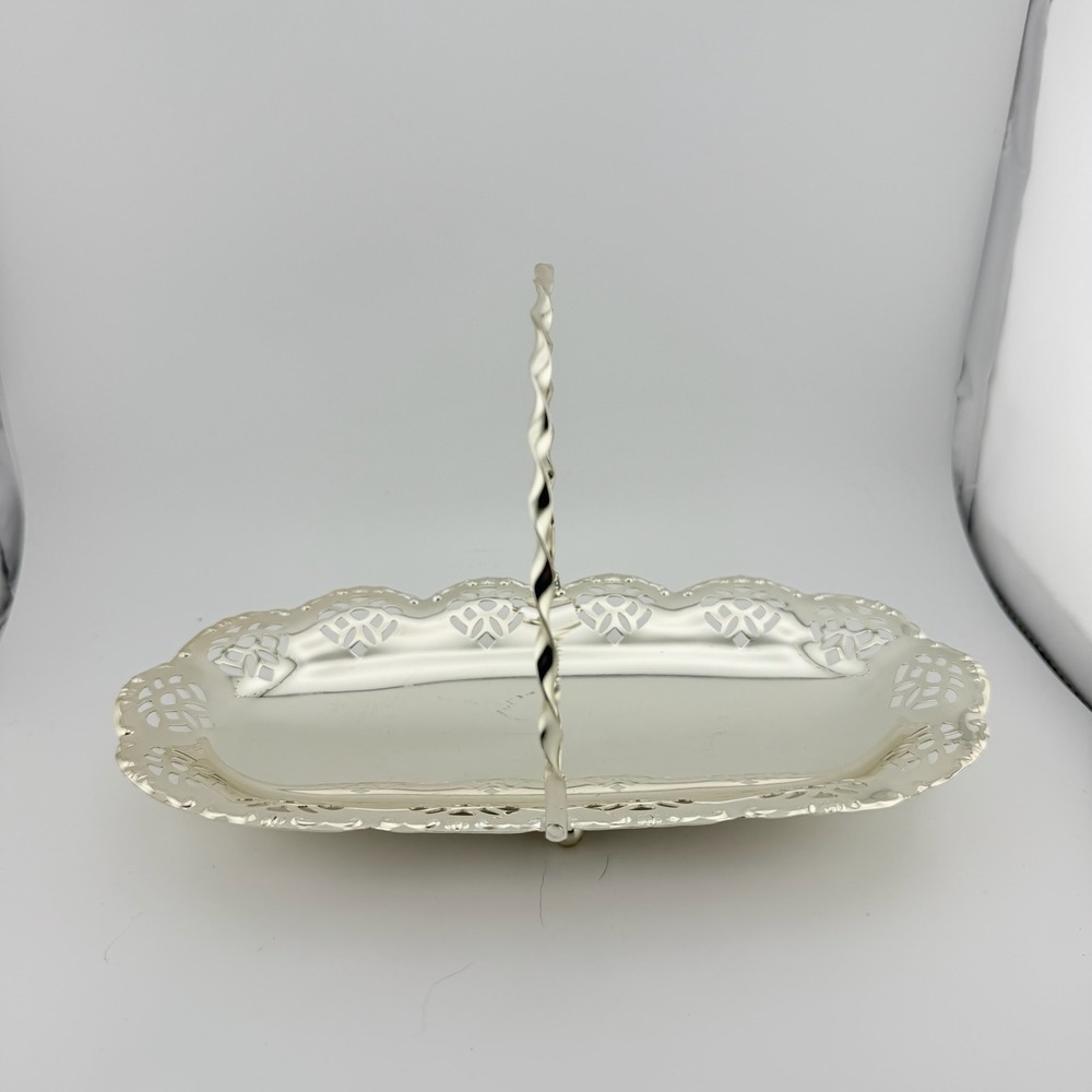 Modern Silver - Silverplated Basket Twisted Handle W Germany